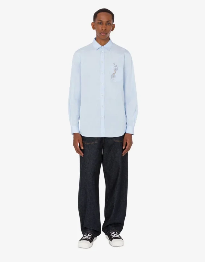Blue cotton denim pants