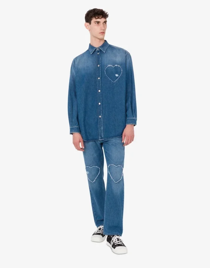 Blue cotton denim shirt Blue cotton denim shirt