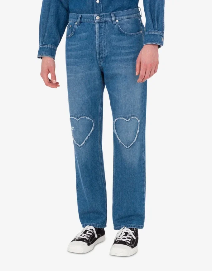 Blue cotton denim pants Blue cotton denim pants