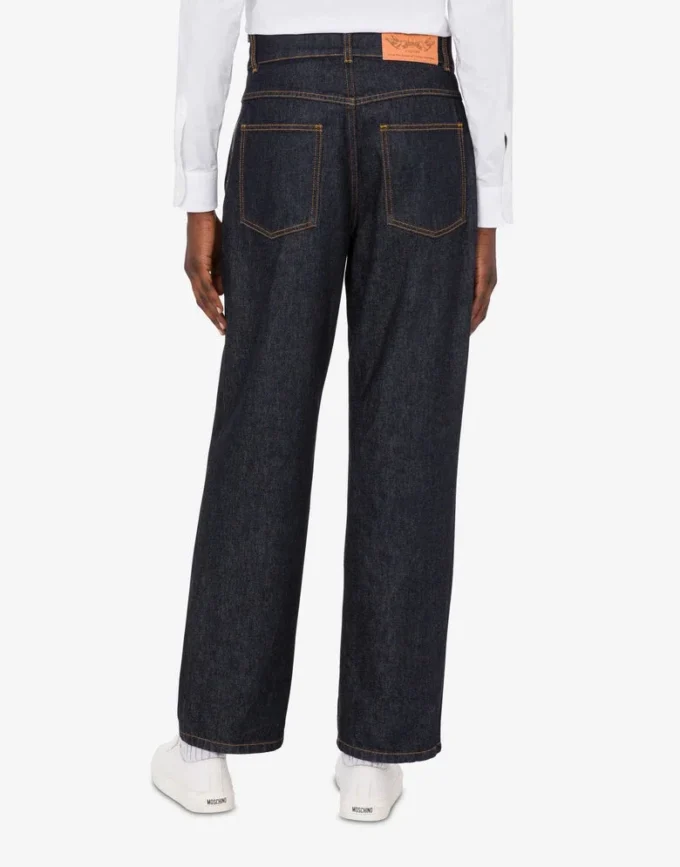 Blue cotton denim pants