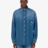 Blue cotton denim shirt