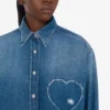 Blue cotton denim shirt