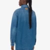 Blue cotton denim shirt