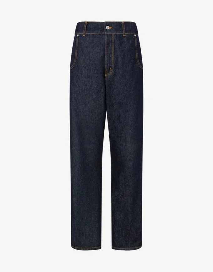 Blue denim pants Laurel Crown Patch