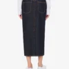 Blue denim skirt
