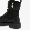 Calf and nylon ankle boots