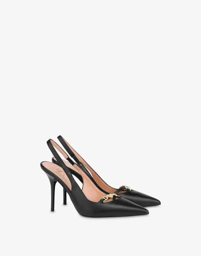 Calf leather slingback