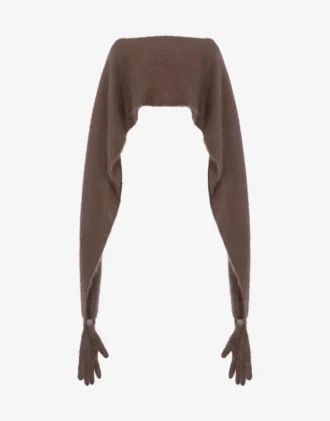 Cloak in brushed mohair