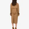 Cotton blend gabardine trench coat