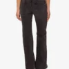 Cotton denim flare pants