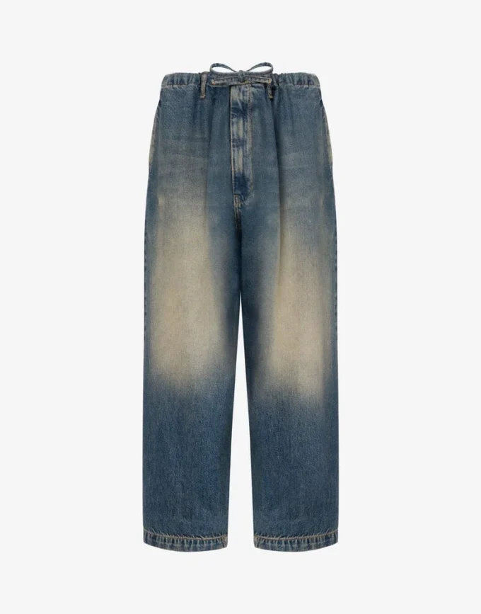 Cotton denim pants