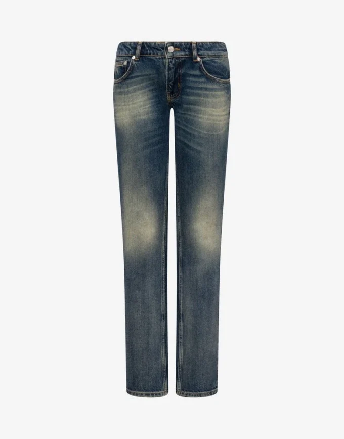 Cotton denim pants