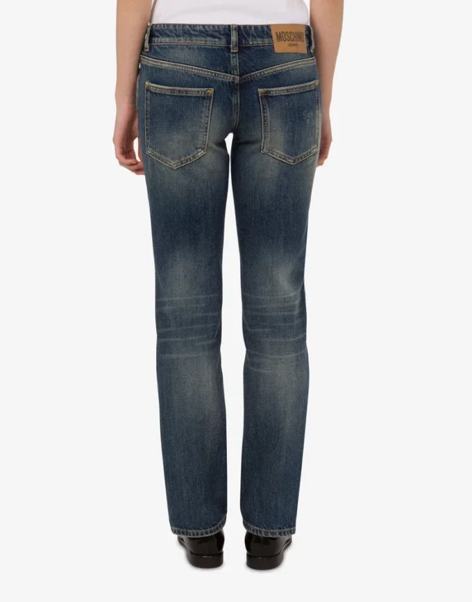 Cotton denim pants