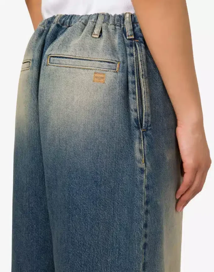 Cotton denim pants