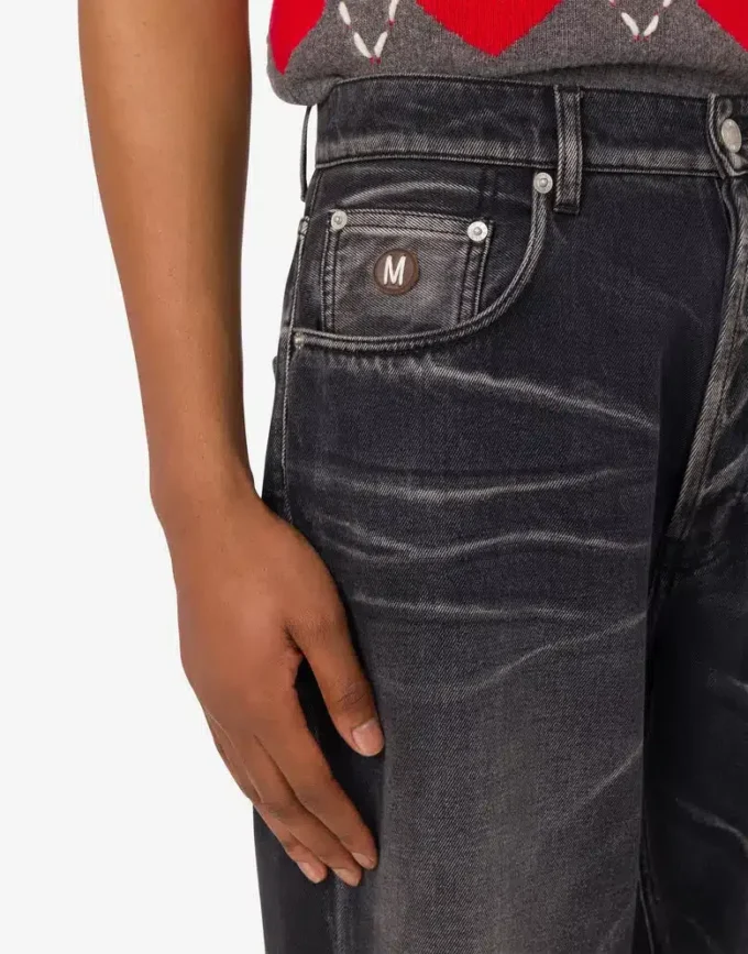 Cotton denim pants