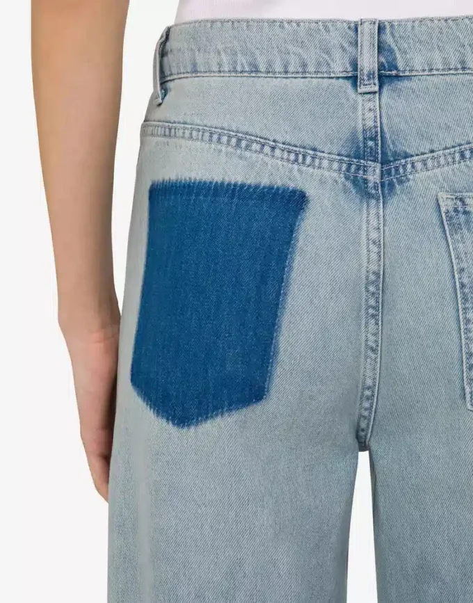 Cotton denim trousers
