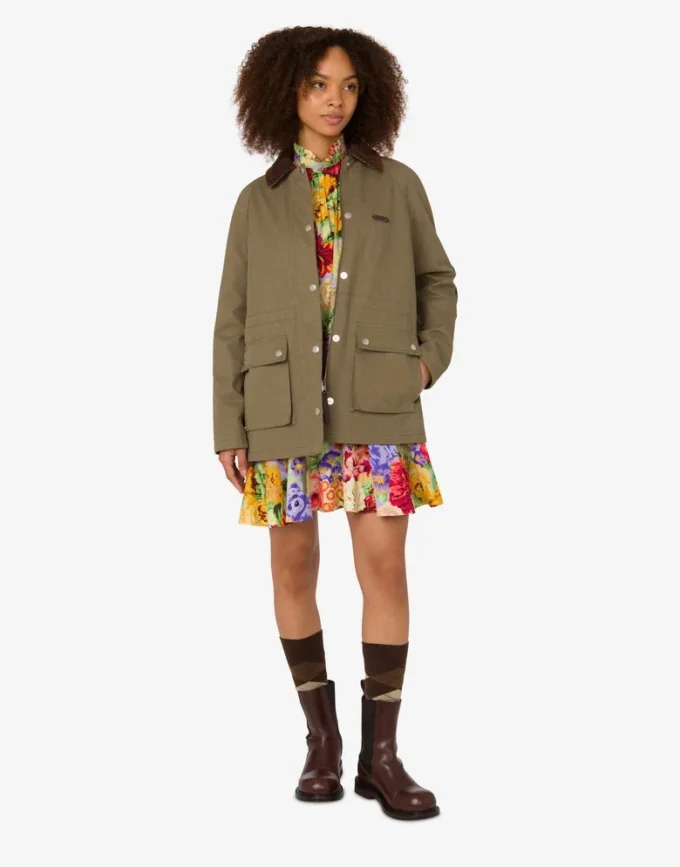 Cotton diagonal jacket