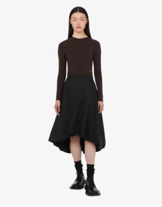 Cotton poplin skirt