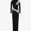 Decorated cotton blend dress