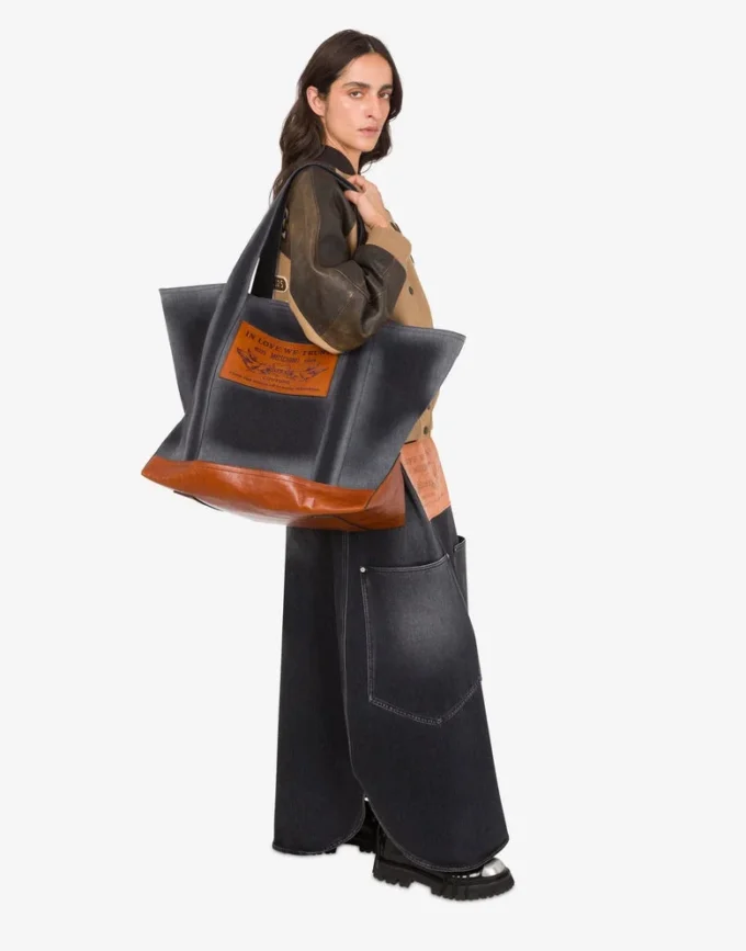 Denim maxi tote