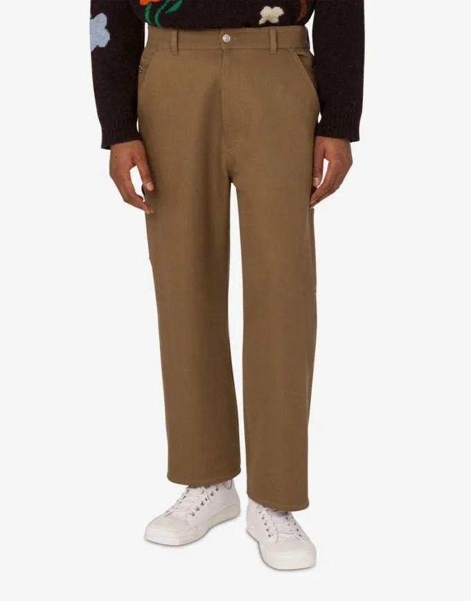Double cotton tricotine pants