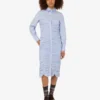 Draped cotton poplin dress