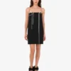 Embellished stretch crepe dress