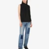 Embroidered cotton poplin top
