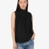 Embroidered cotton poplin top