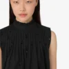 Embroidered cotton poplin top