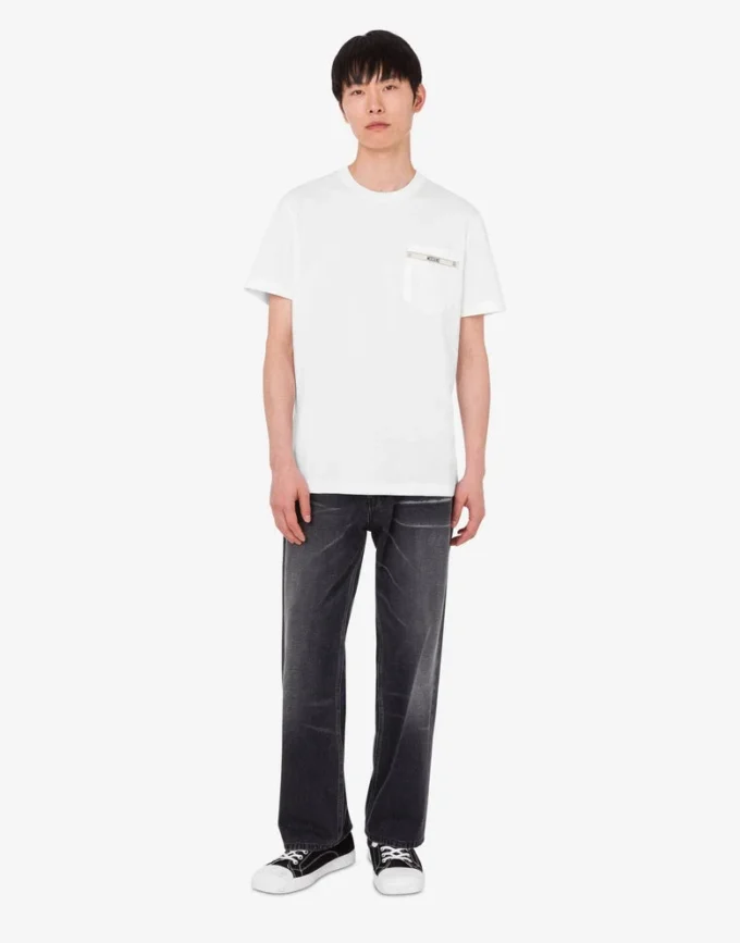 Embroidered organic cotton jersey T-shirt