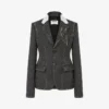 Embroidered wool canvas jacket