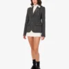 Embroidered wool canvas jacket
