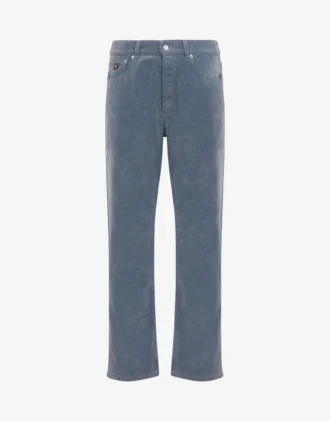 Flocked denim pants Flocked denim pants