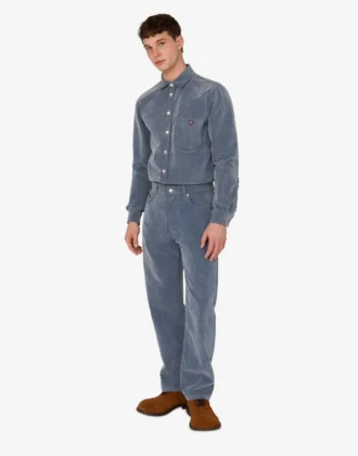 Flocked denim pants Flocked denim pants