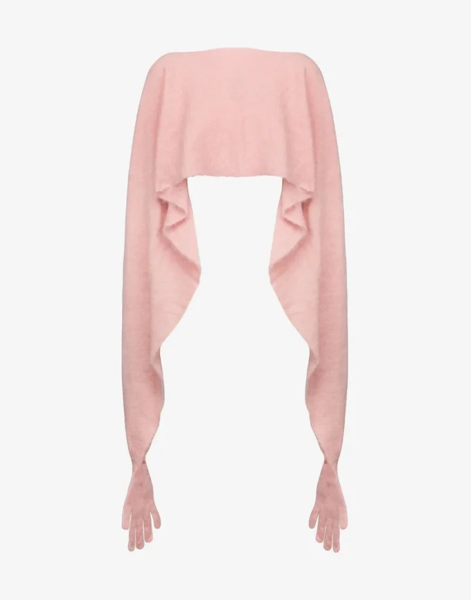 Gauzy mohair hood