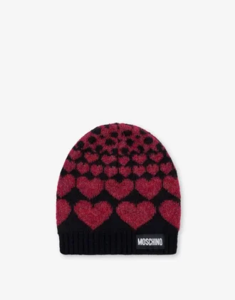 Inlaid mohair blend hat