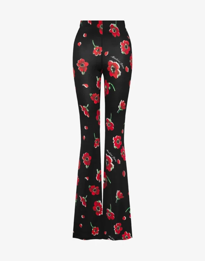 Printed stretch jersey pants