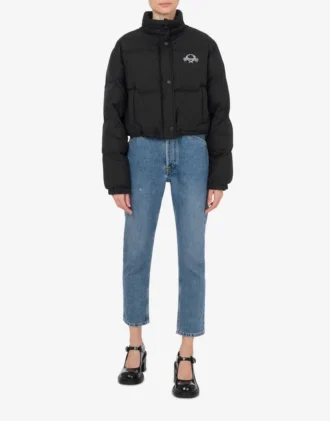 Lightweight Nylon Down Jacket Laurel Crown Logo