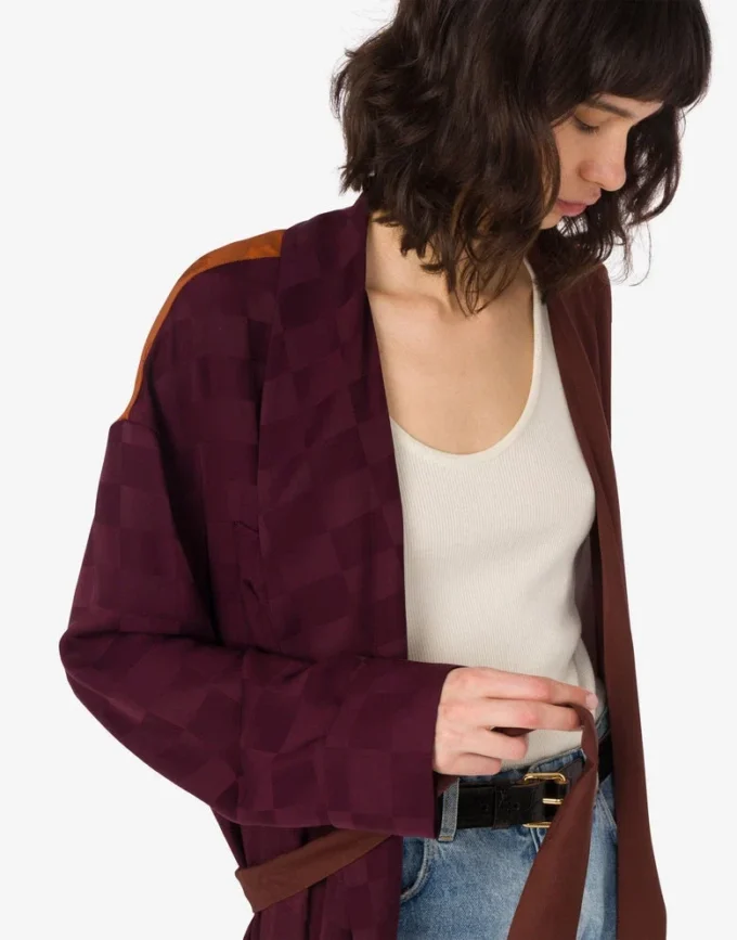 Lightweight silk-blend outerwear