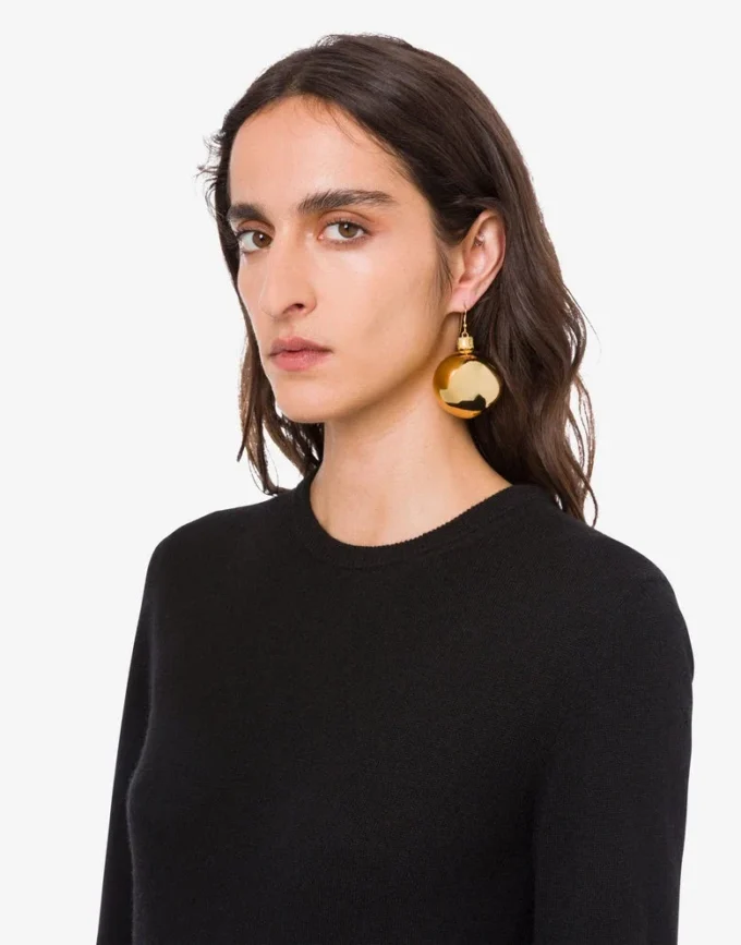 Metal dangle earrings