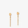 Metal drop earrings