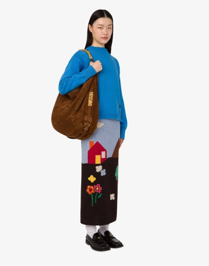 Moschino Handle Me Large Shoulder Bag