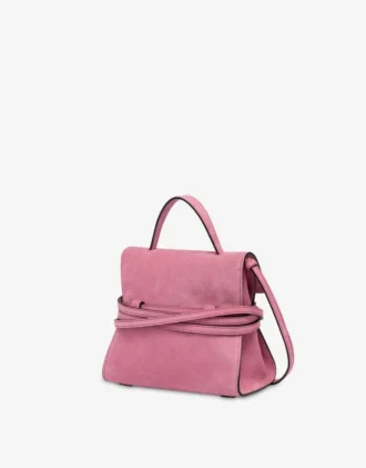 Moschino Tie Me bag in suede Small