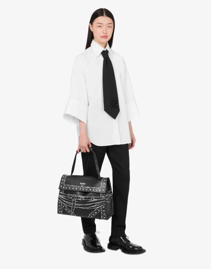 Moschino Tie Me Medium Hand Bag