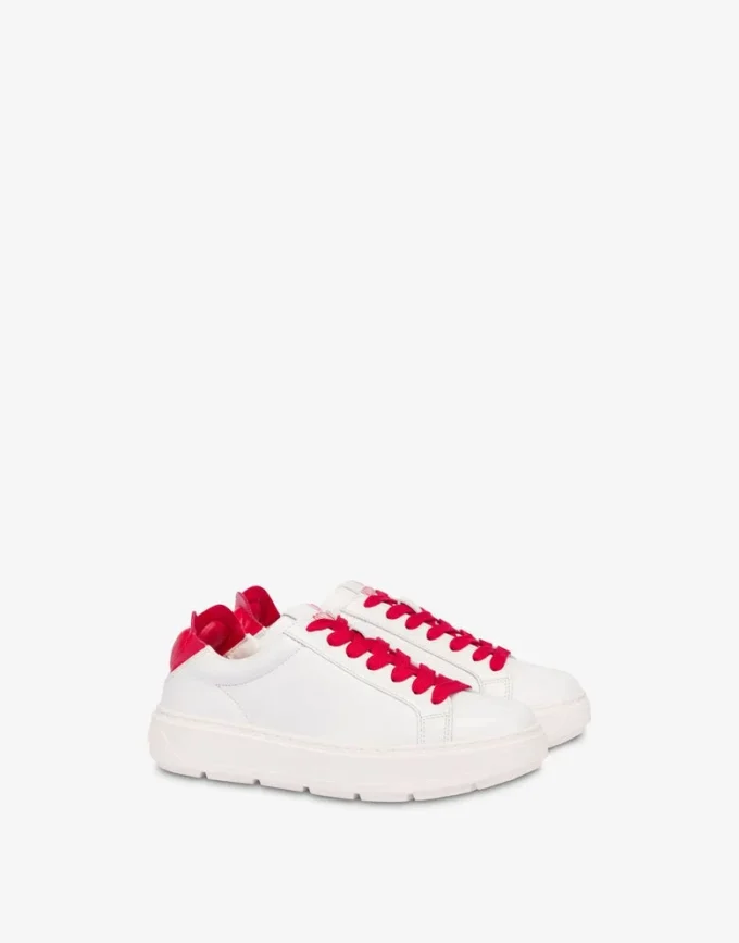Nappa leather and lambskin sneakers