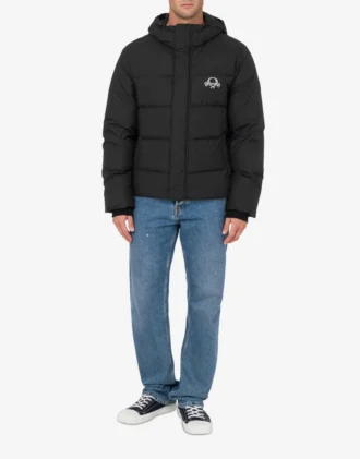 Nylon Puffer Jacket Laurel Crown Logo