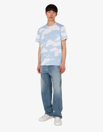 Organic cotton jersey T-shirt Archive Clouds