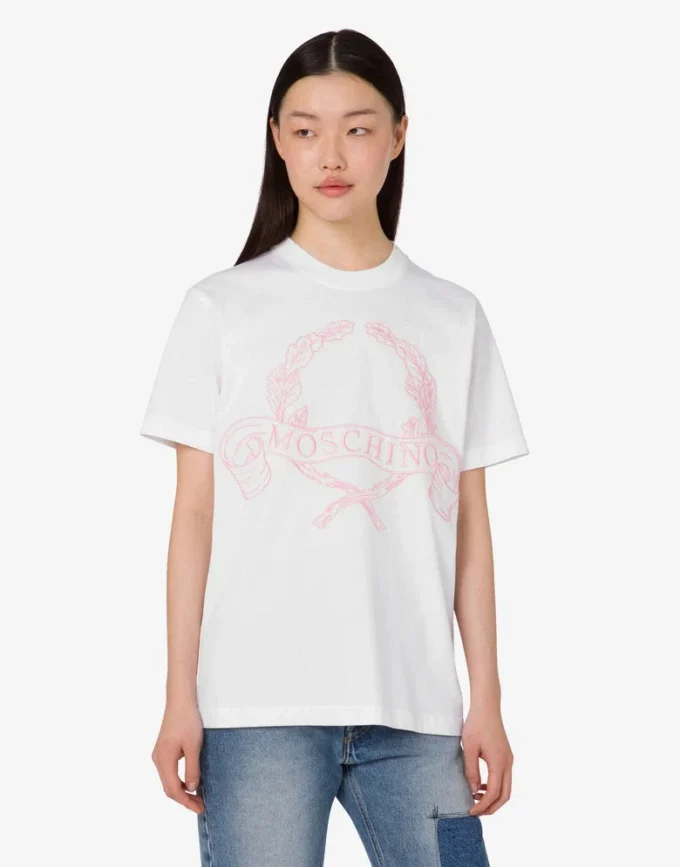 Organic cotton jersey T-shirt Laurel Crown