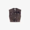 Overtinted cotton canvas vest
